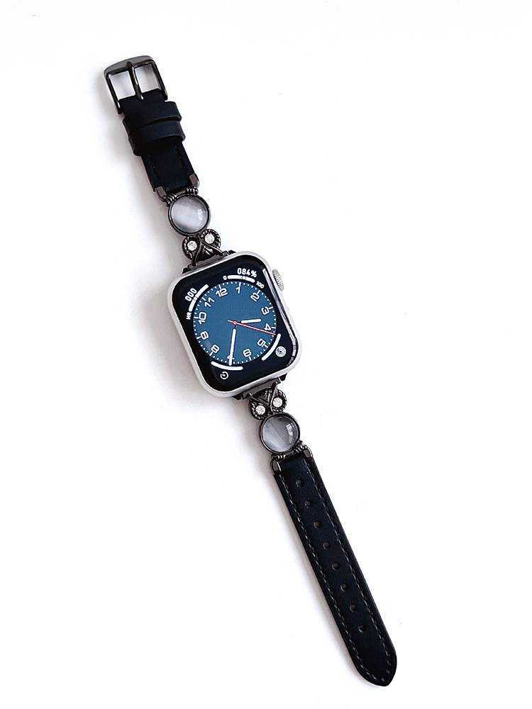 Crystal Stone Owl Buckle Leather Apple Watch Band - Tatanband