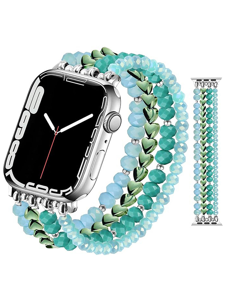 4 Chain Hand-woven Pearls with Natural Stones Band