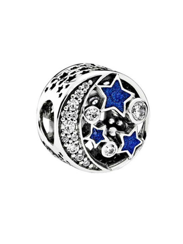 Blue Starry Sky Series Alloy Beads