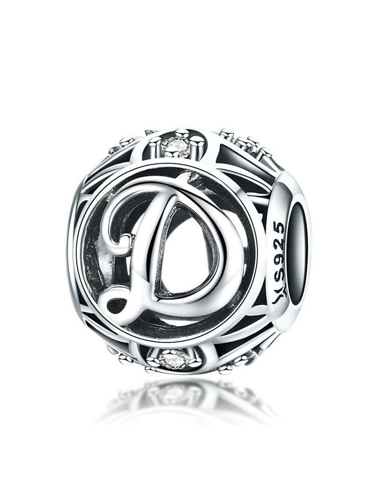 26 Letters 925 Sterling Silver Beads