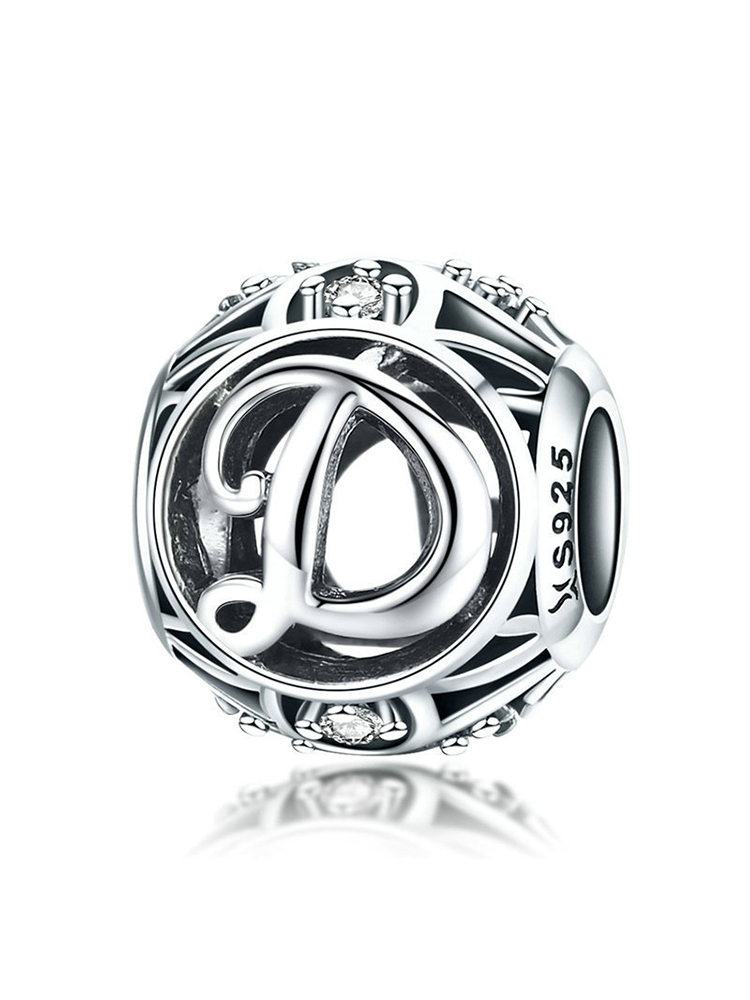 26 Letters 925 Sterling Silver Beads