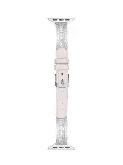 Four-leaf Pattern Square Diamond Leather Band for Apple Watch