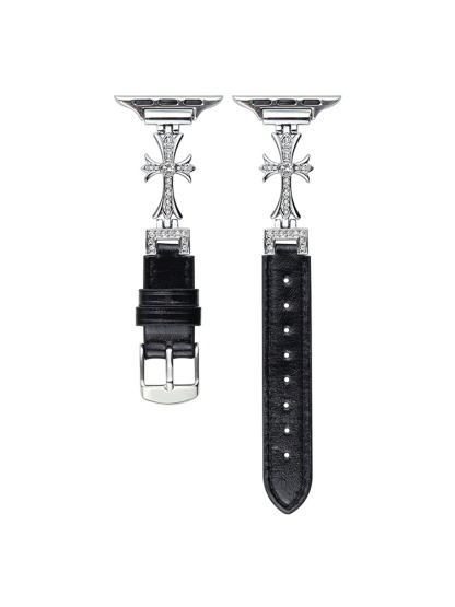 Chrome Heart Leather Band for Apple Watch