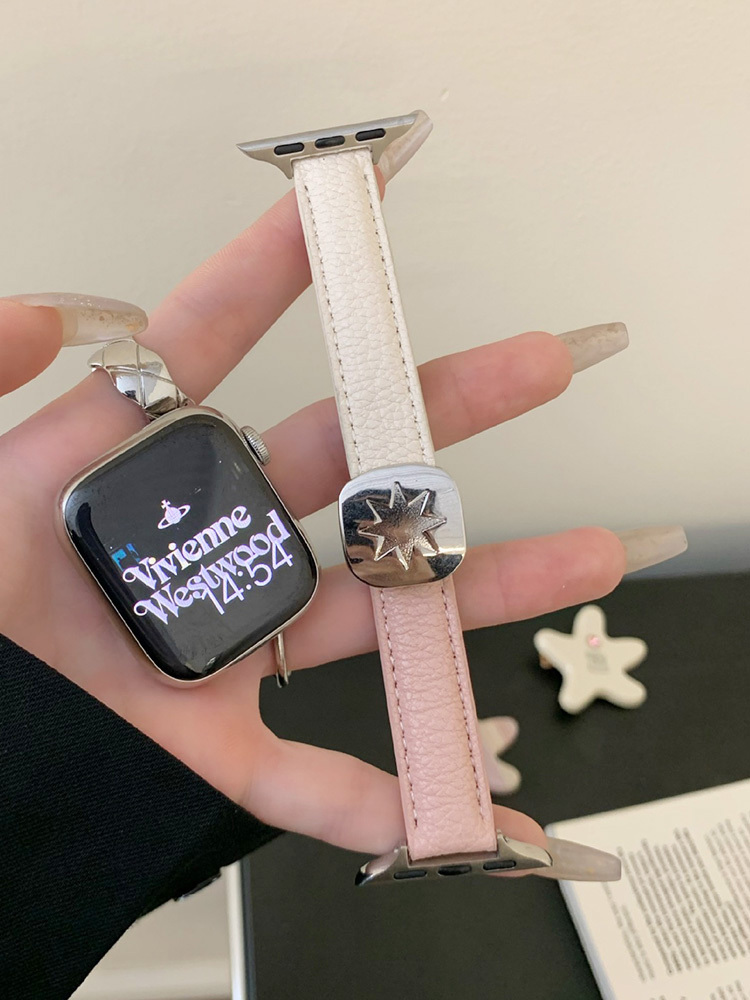 Star Magnetic Buckle Leather Band for Apple Watch