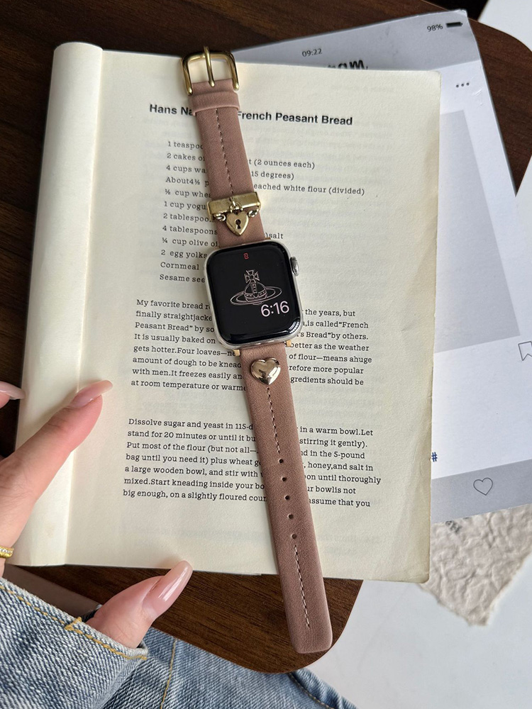 Angel Love Lock Leather Band for Apple Watch