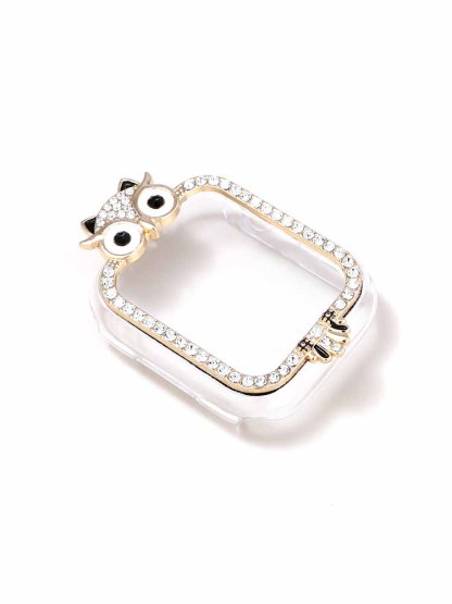 Diamond-encrusted Owl PVC Protective Case