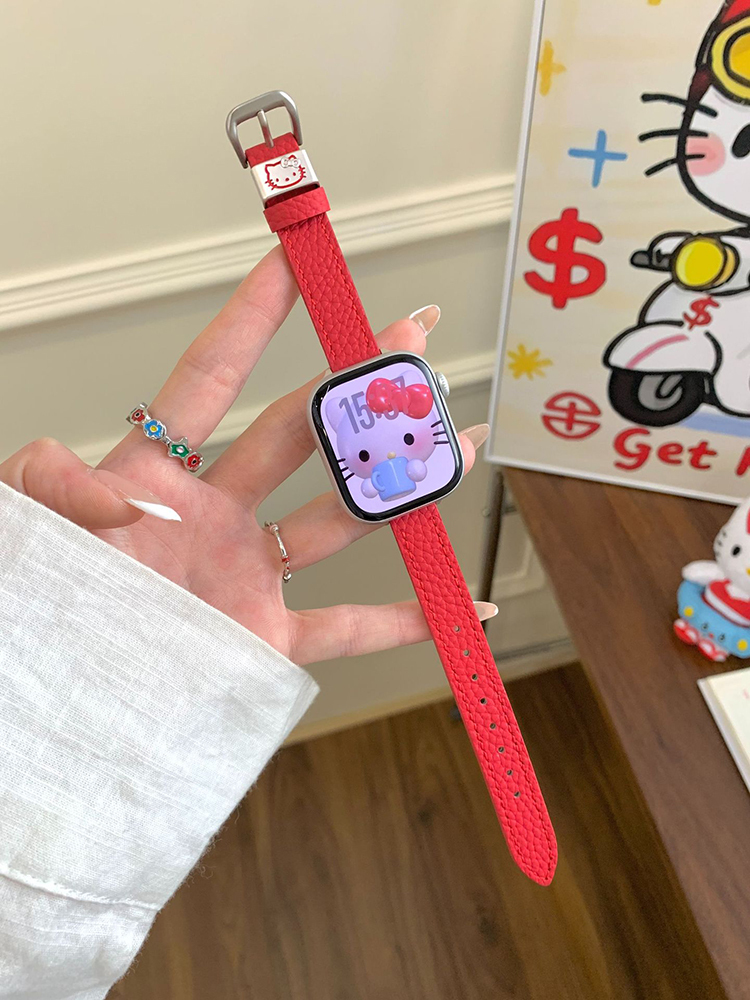 kitty Ring Leather Band for Apple Watch