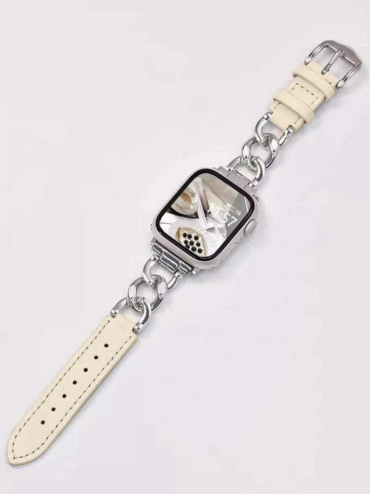 Cuban Chain with Leather Band