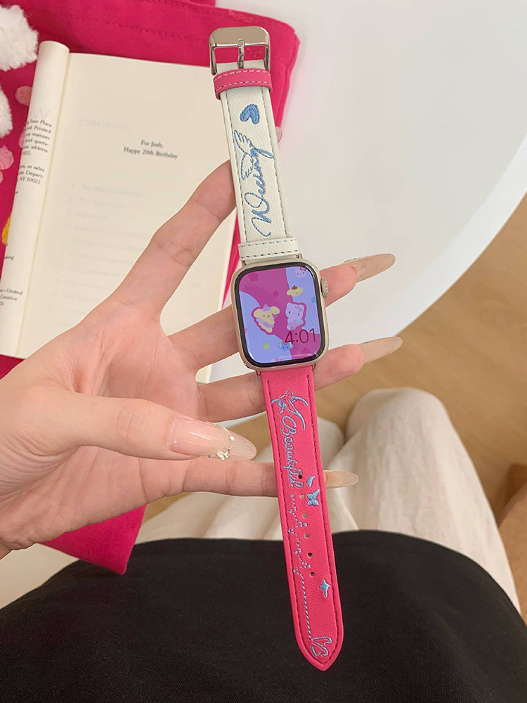 Beautiful Wing Embroidery Leather Band