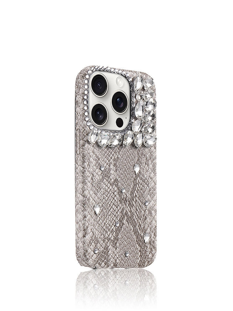 Teardrop Diamond Snake Pattern Case
