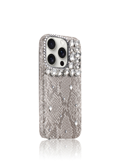 Teardrop Diamond Snake Pattern Case
