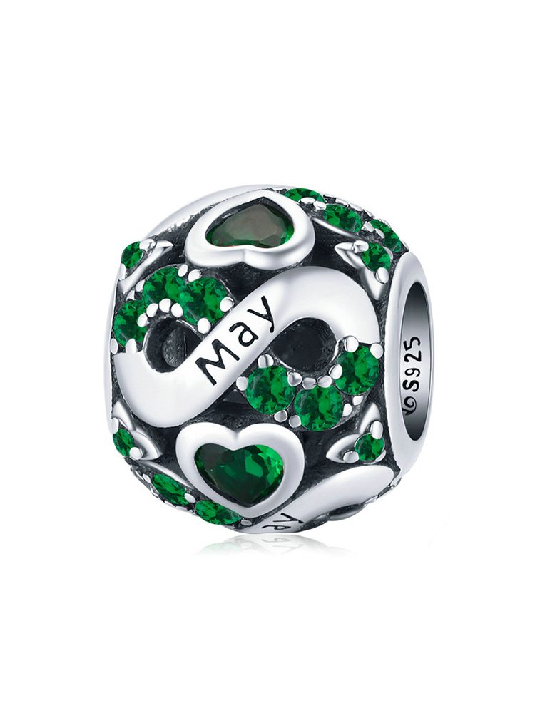 Infinite Love Month Birthstone 925 Sterling Silver Beads