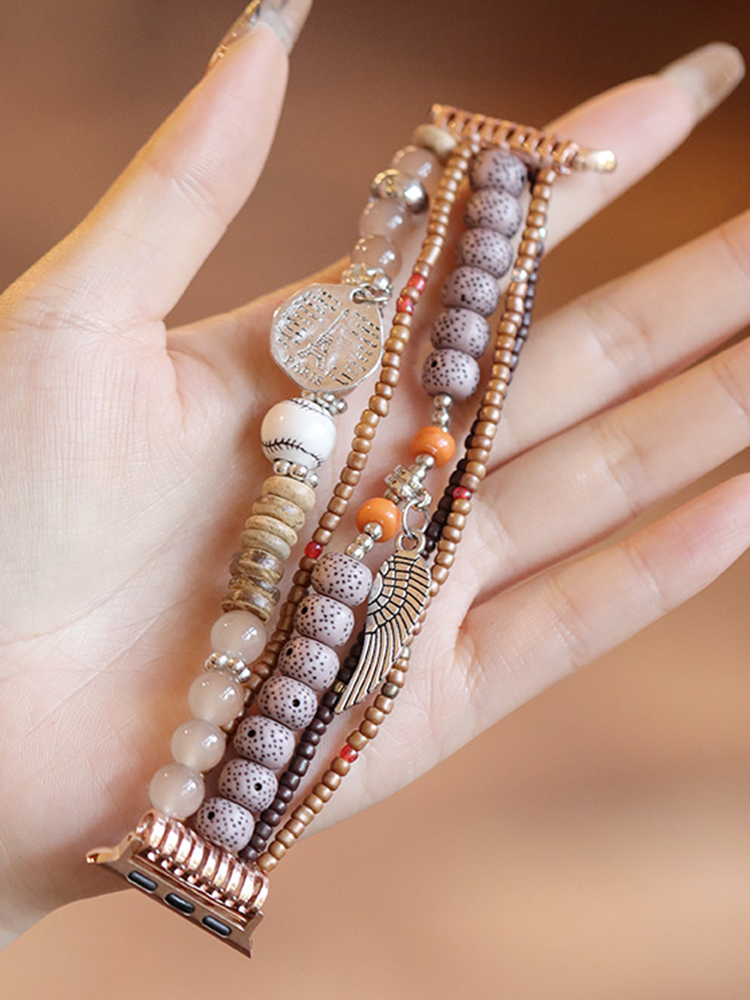 Wing Pendant Bohemian Colored Stone Band