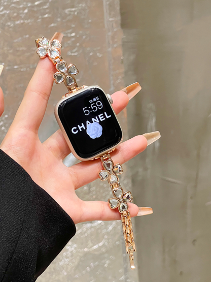 Beautiful Four Leaf Clover Stainless Steel Band