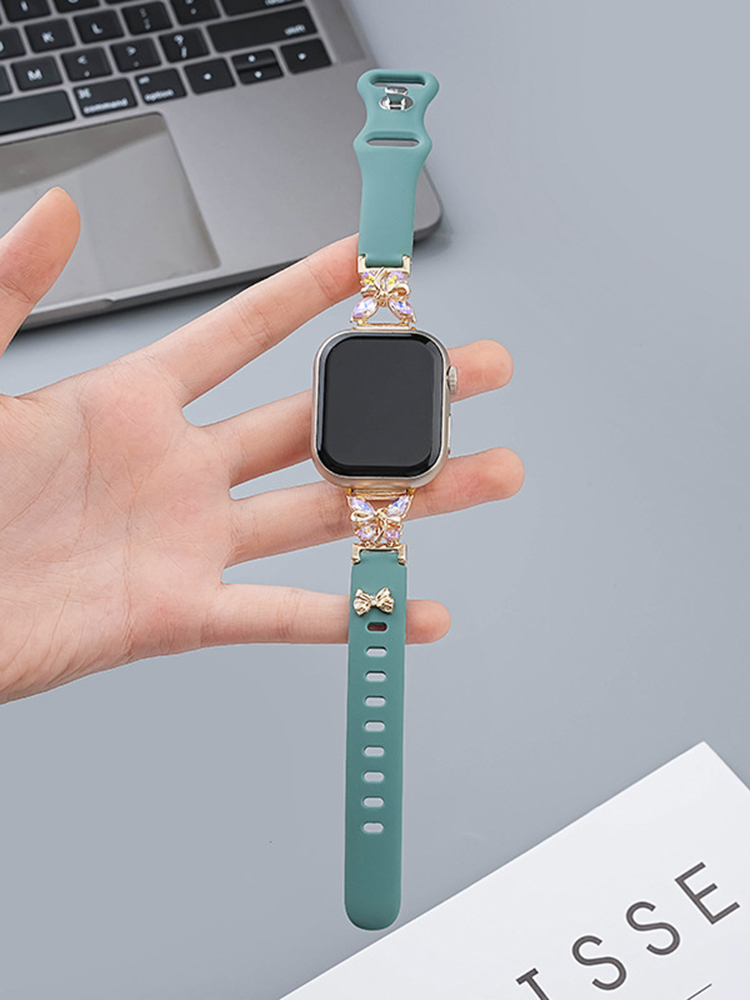 Zircon Butterfly Silicone Band