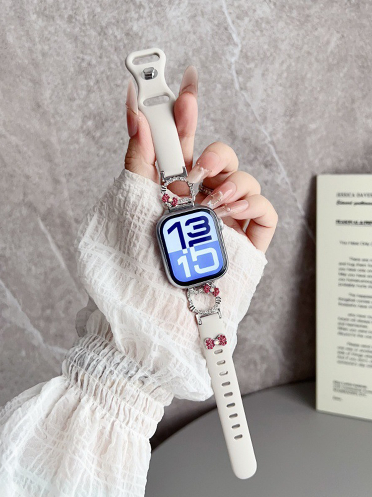 Kitty Bow Silicone Band