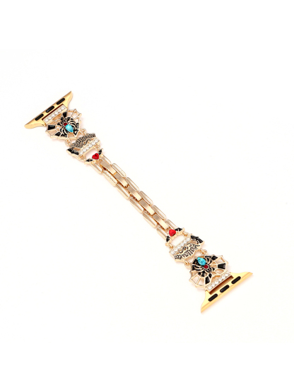 Diamond-encrusted Halloween Stainless Steel Band