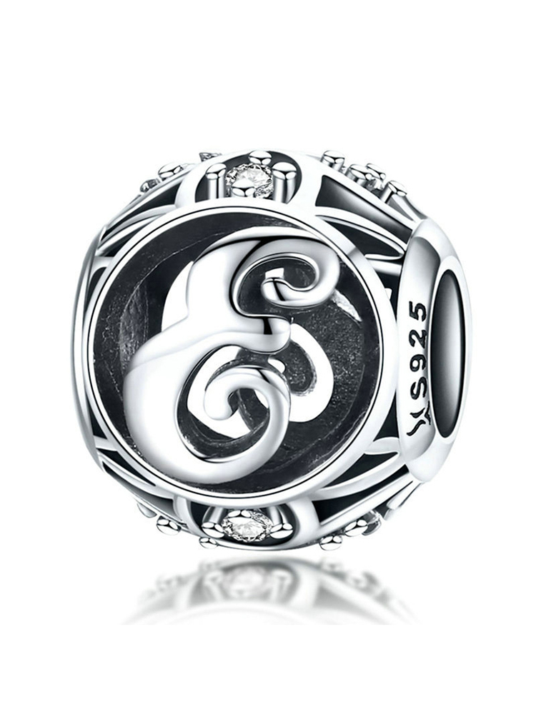 26 Letters 925 Sterling Silver Beads