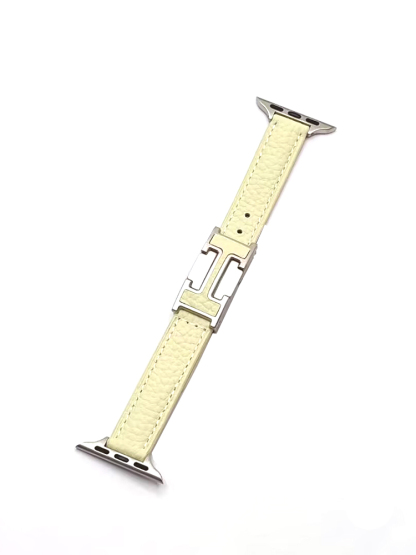 Slim H Magnetic Buckle Leather Band