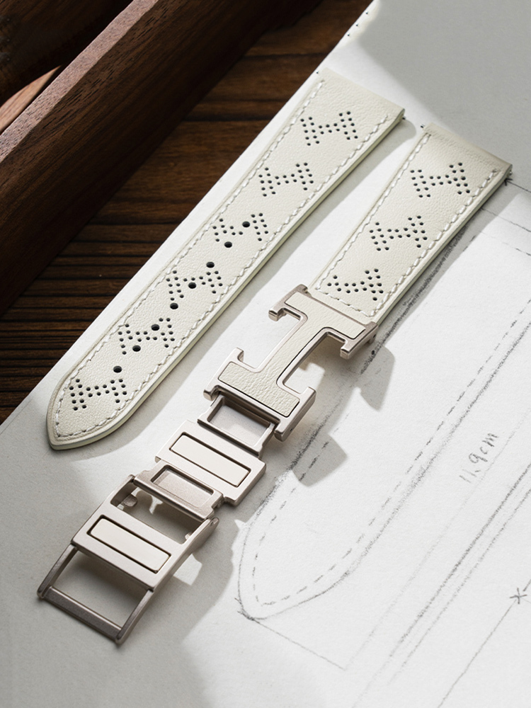 H Mesh H Magnetic Buckle Leather Band