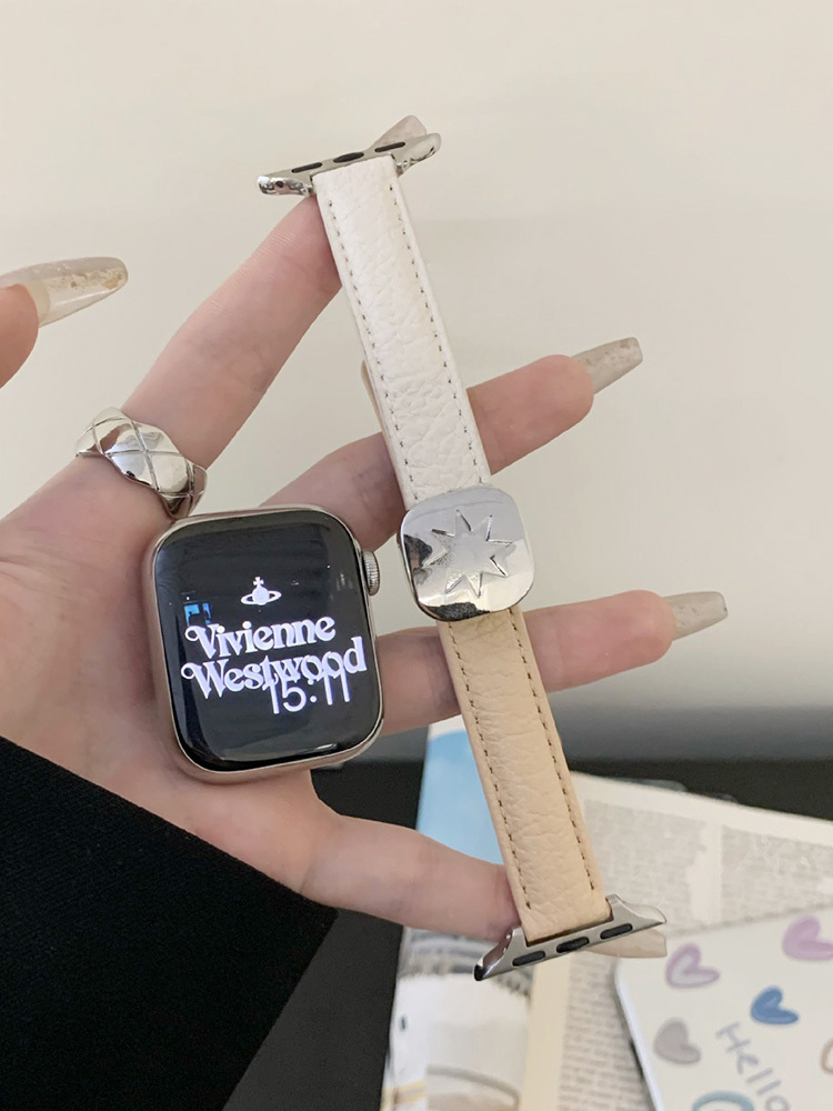 Star Magnetic Buckle Leather Band for Apple Watch