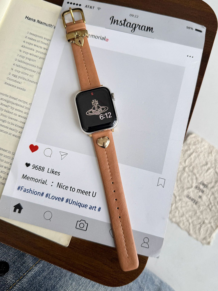Angel Love Lock Leather Band for Apple Watch