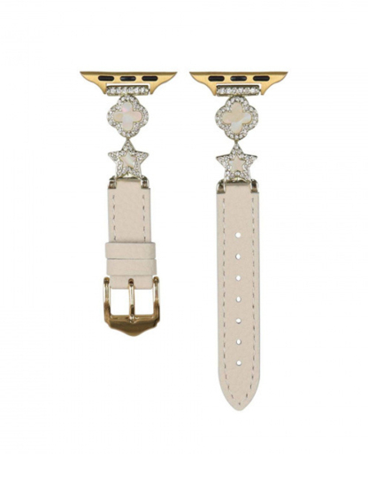 Lucky Clover and Star Leather Band for Apple Watch