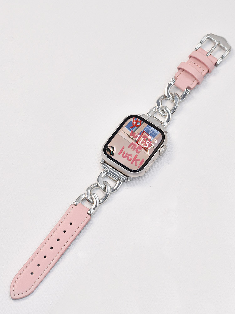 Cuban Chain with Leather Band