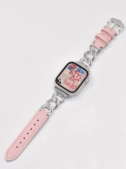 Cuban Chain with Leather Band