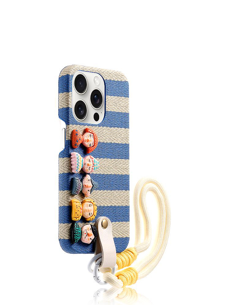 Family Dolls Stripe Wrist Strap Case
