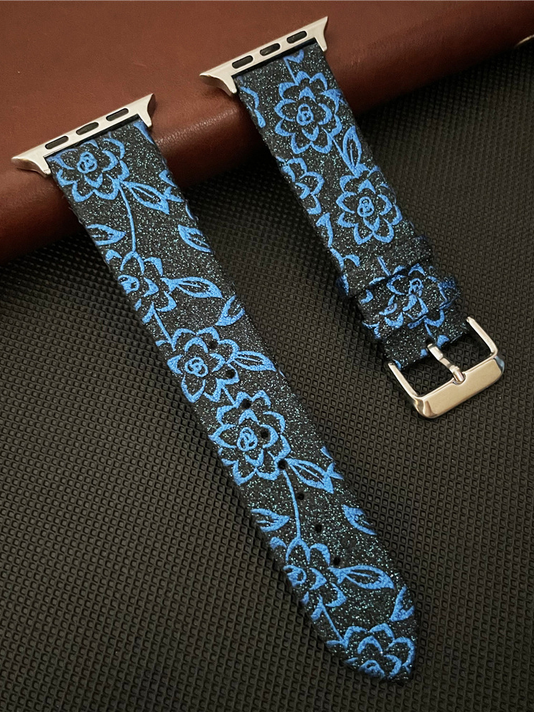 Flower Embroidery Leather Band