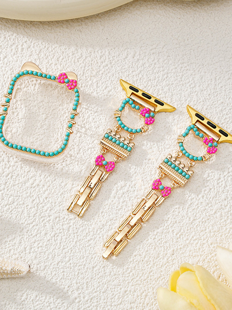 Mini Colored Beads Kitty Stainless Steel Band