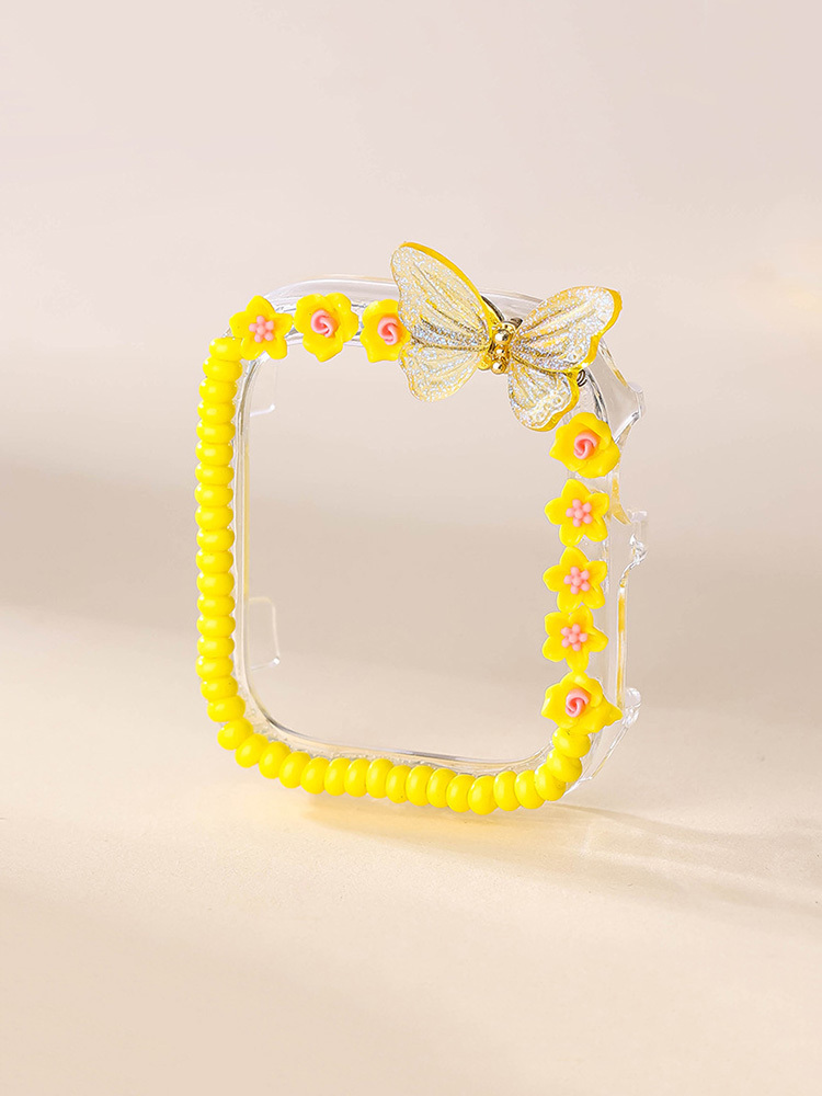 Colored Beads Butterfly Handmade PVC Protective Case