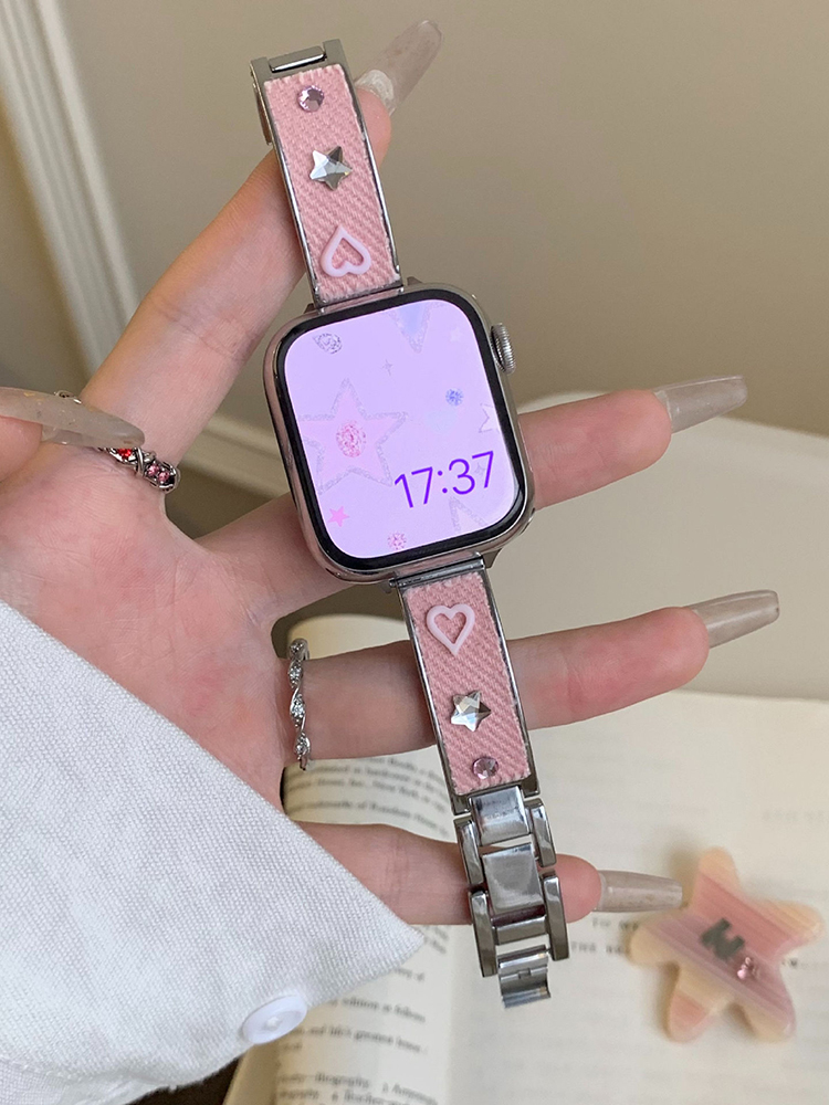 Denim Bracelet Stainless Steel Band