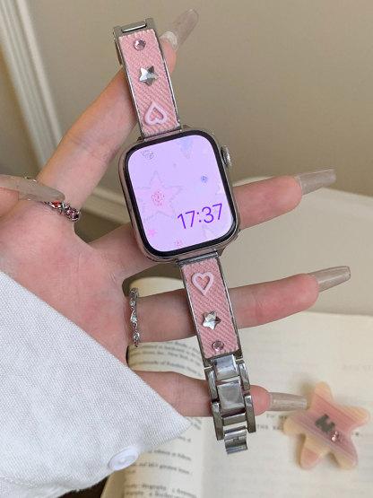 Denim Bracelet Stainless Steel Band