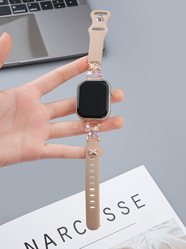 Zircon Butterfly Silicone Band