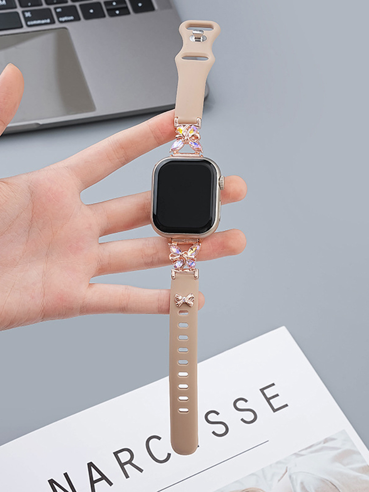 Zircon Butterfly Silicone Band