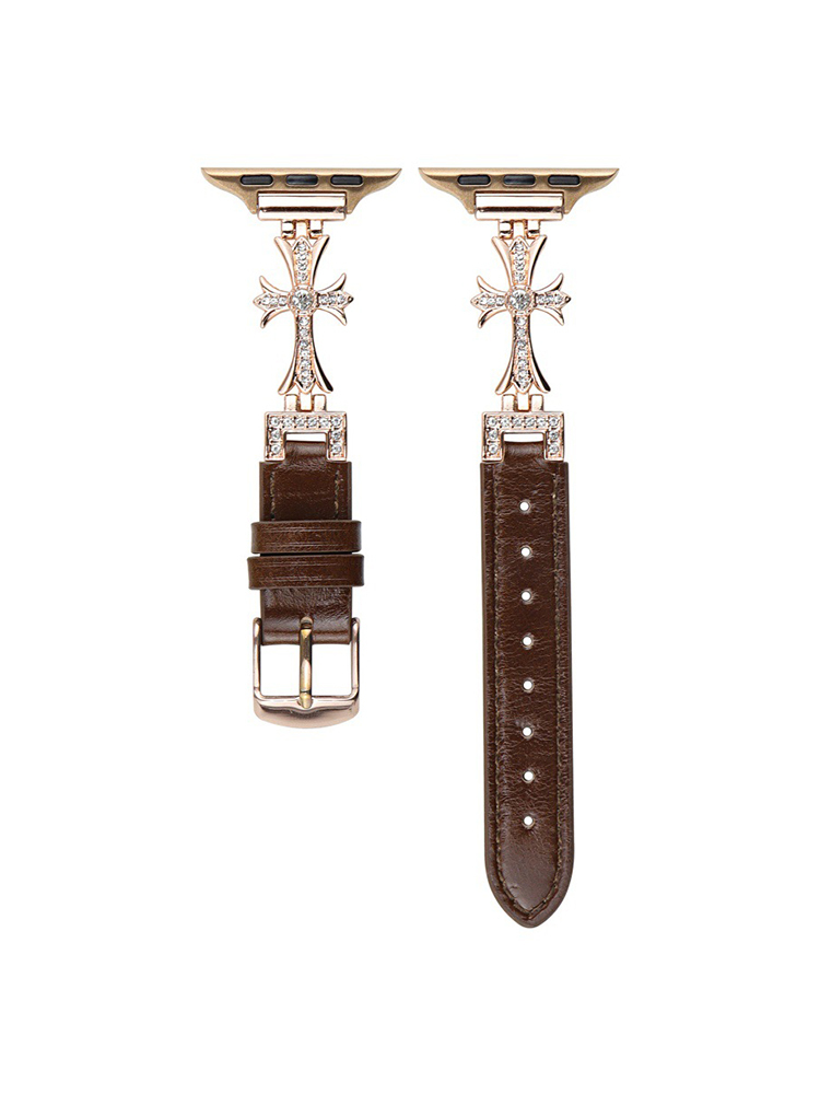 Chrome Heart Leather Band for Apple Watch