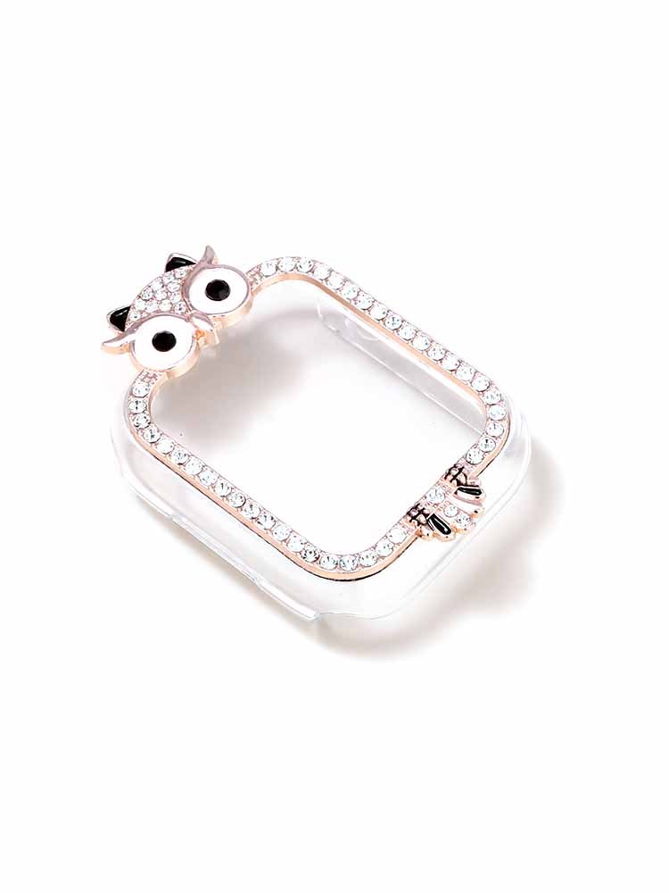 Diamond-encrusted Owl PVC Protective Case