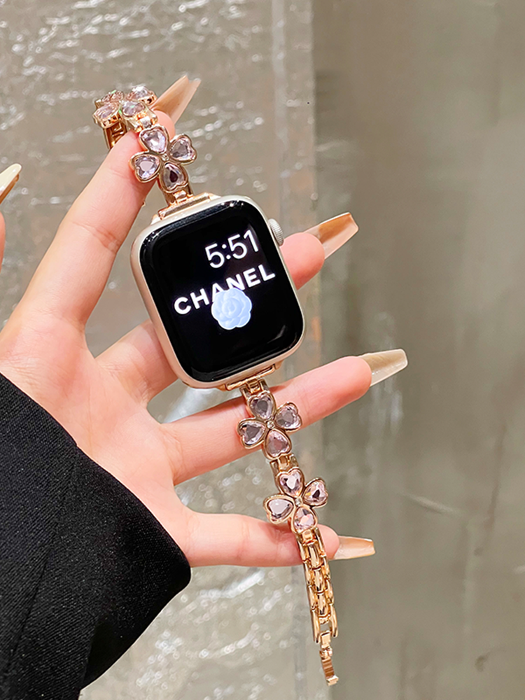 Beautiful Four Leaf Clover Stainless Steel Band