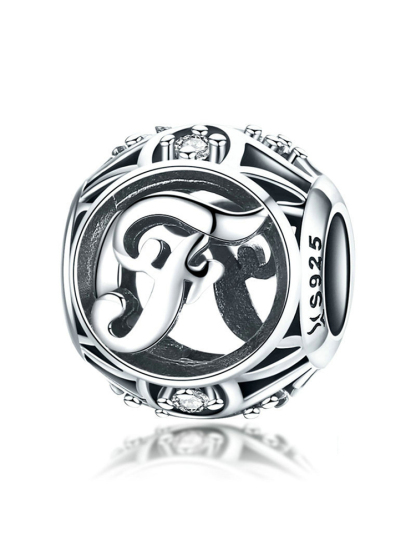 26 Letters 925 Sterling Silver Beads