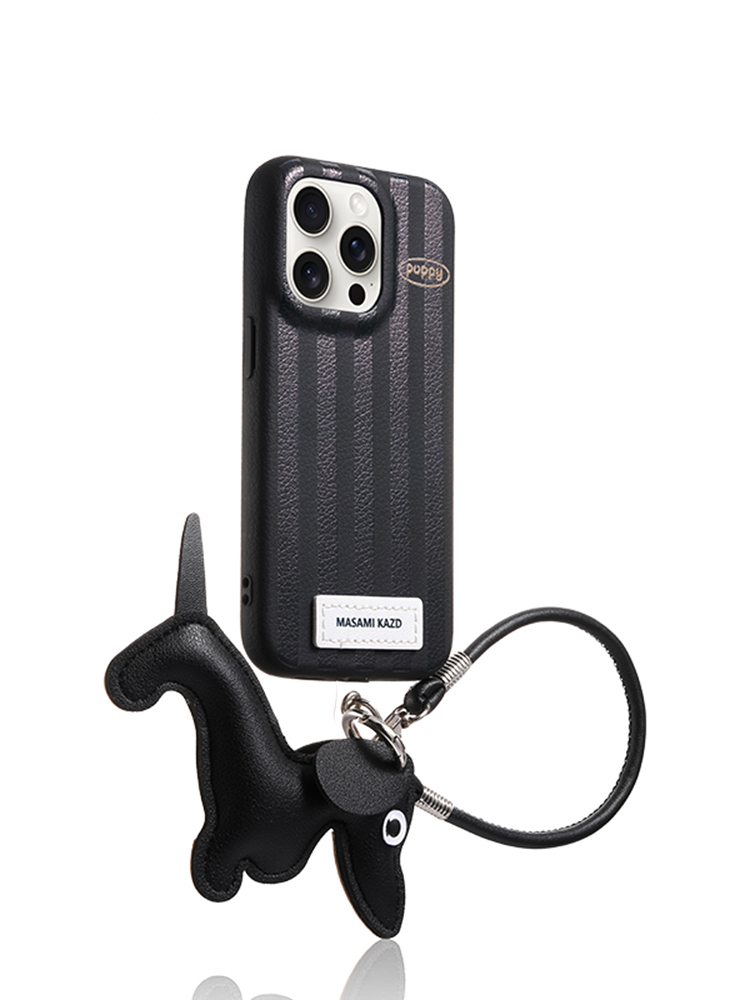 Vertical Stripes Dachshund Wrist Strap iPhone Case - Tatanband