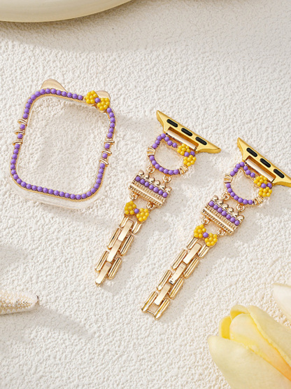 Mini Colored Beads Kitty Stainless Steel Band