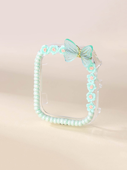 Colored Beads Butterfly Handmade PVC Protective Case