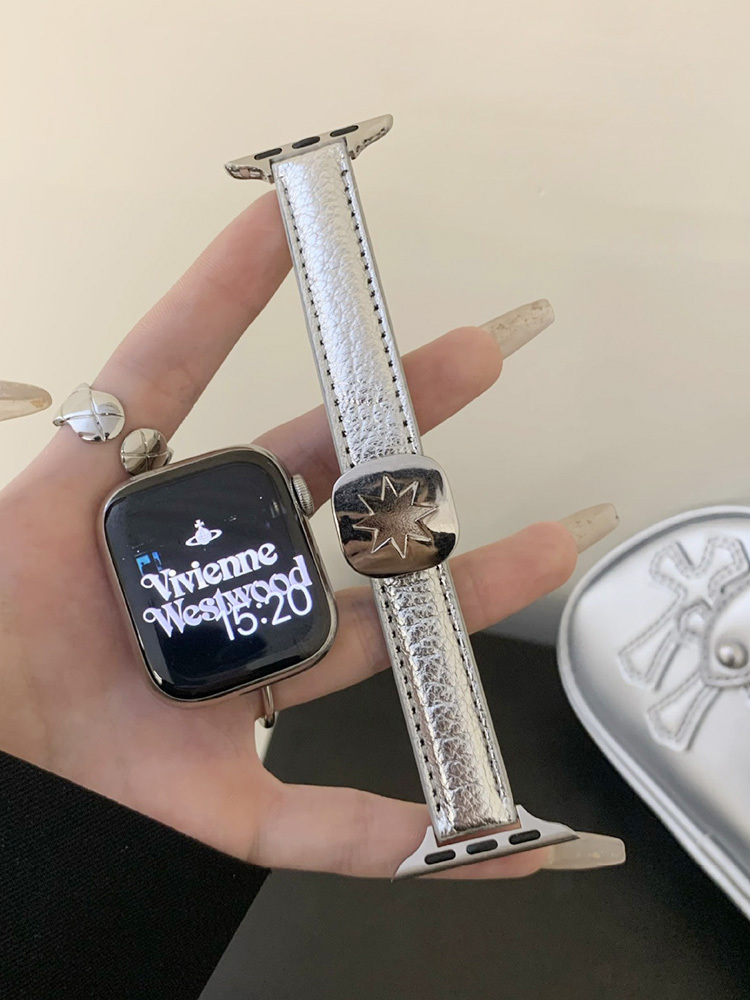 Star Magnetic Buckle Leather Band for Apple Watch