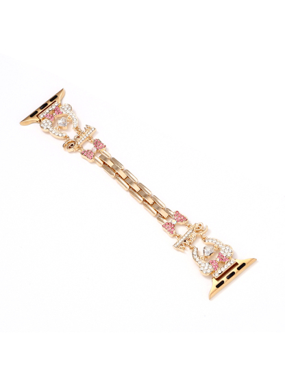 Diamond-encrusted Dream Minnie Stainless Steel Band