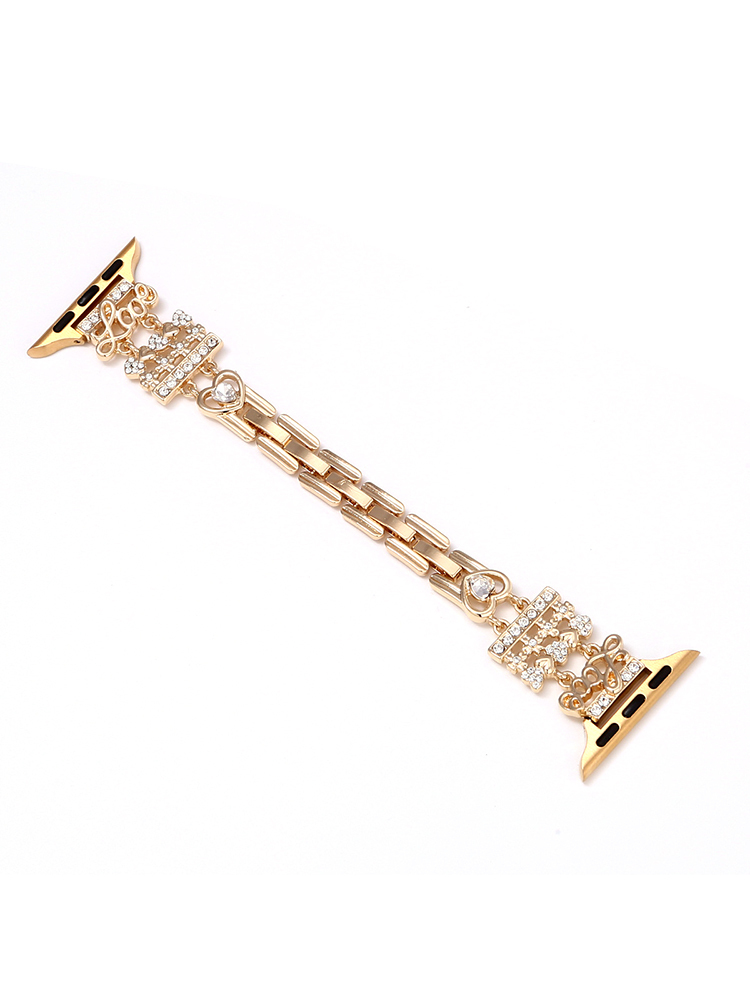 Diamond-encrusted Love Tassel Stainless Steel Band