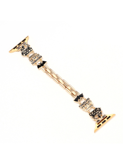 Diamond-encrusted Halloween Stainless Steel Band