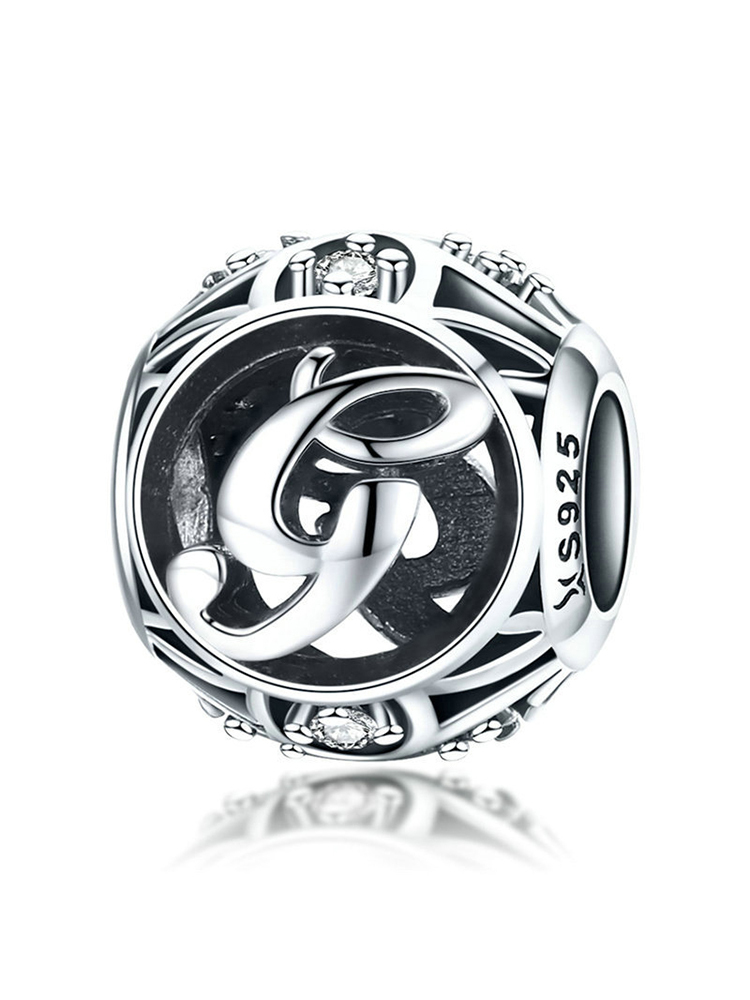 26 Letters 925 Sterling Silver Beads