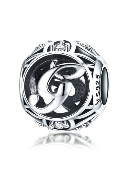 26 Letters 925 Sterling Silver Beads
